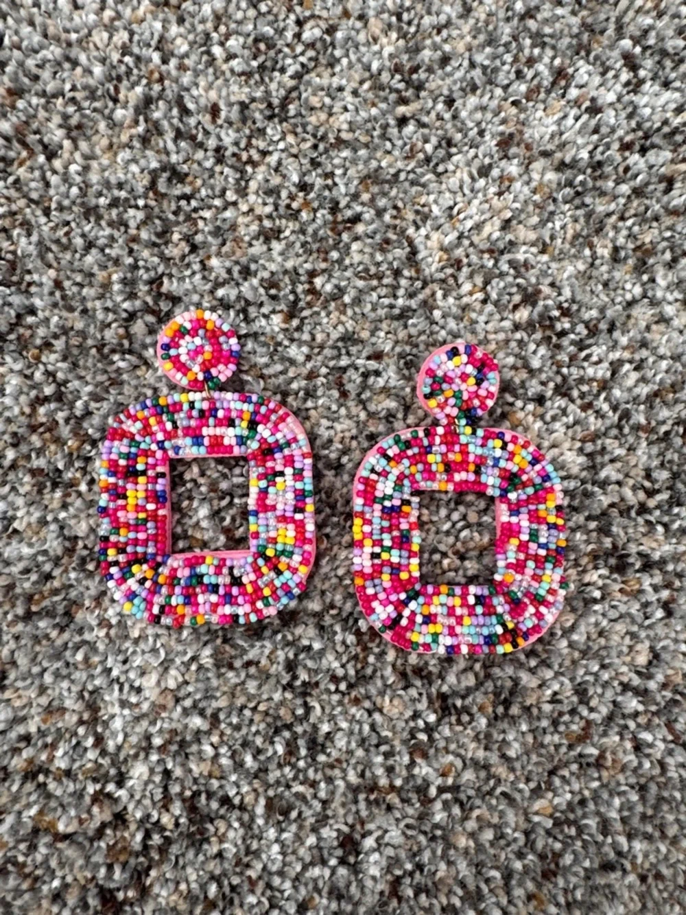 Colorful Multicolor Beaded Drop Earrings